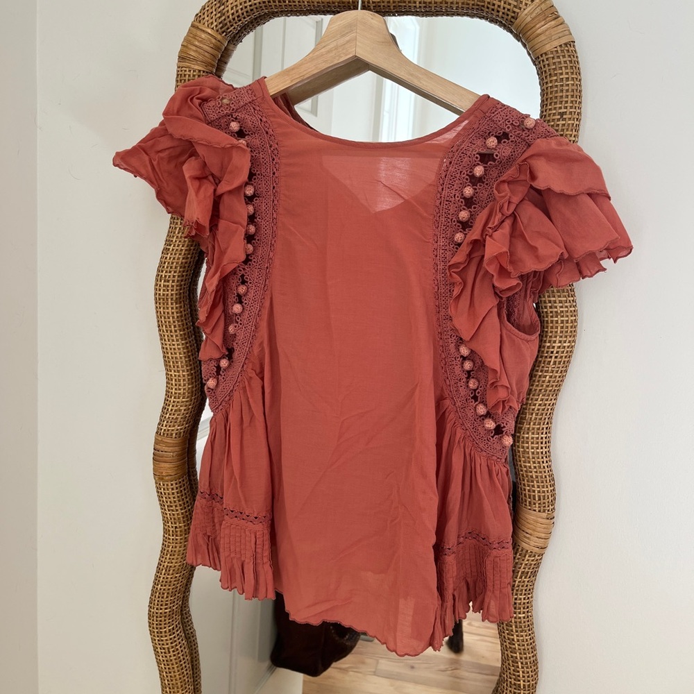 Sea New York Cotton Ruffle Top